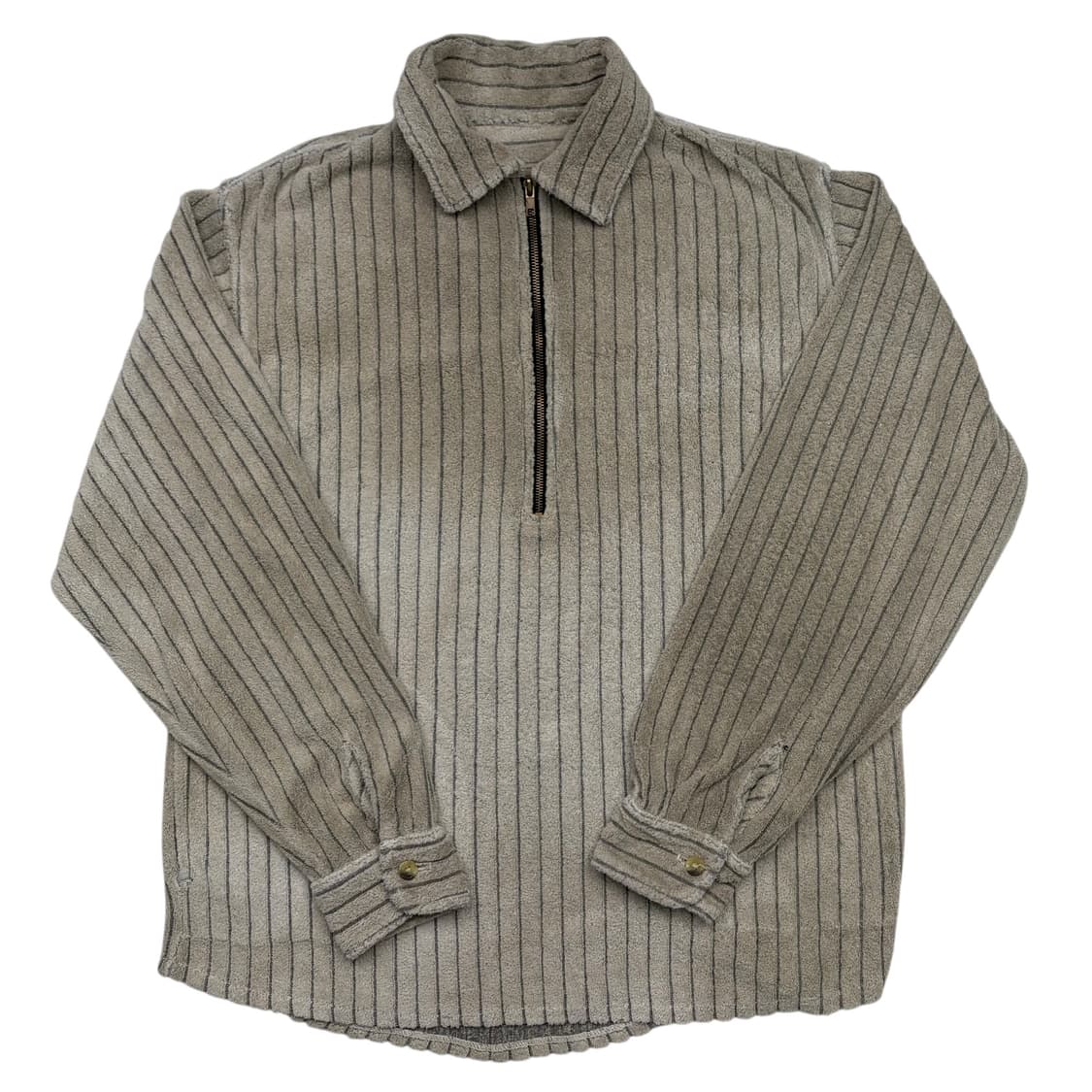 그라미치 빈티지 스트라이프 플리스 하프 집업 M 상품이미지1