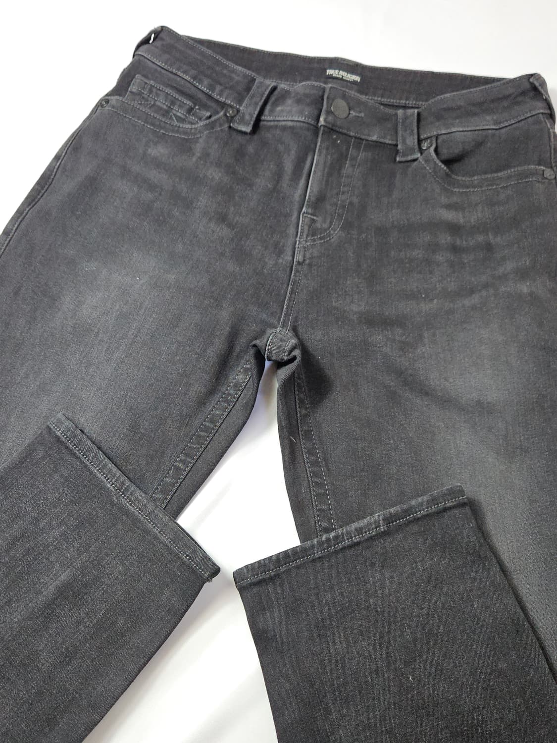 트루릴리전 블랙패치 데님팬츠 흑청 진 34 (거의 새상품) 상품이미지4