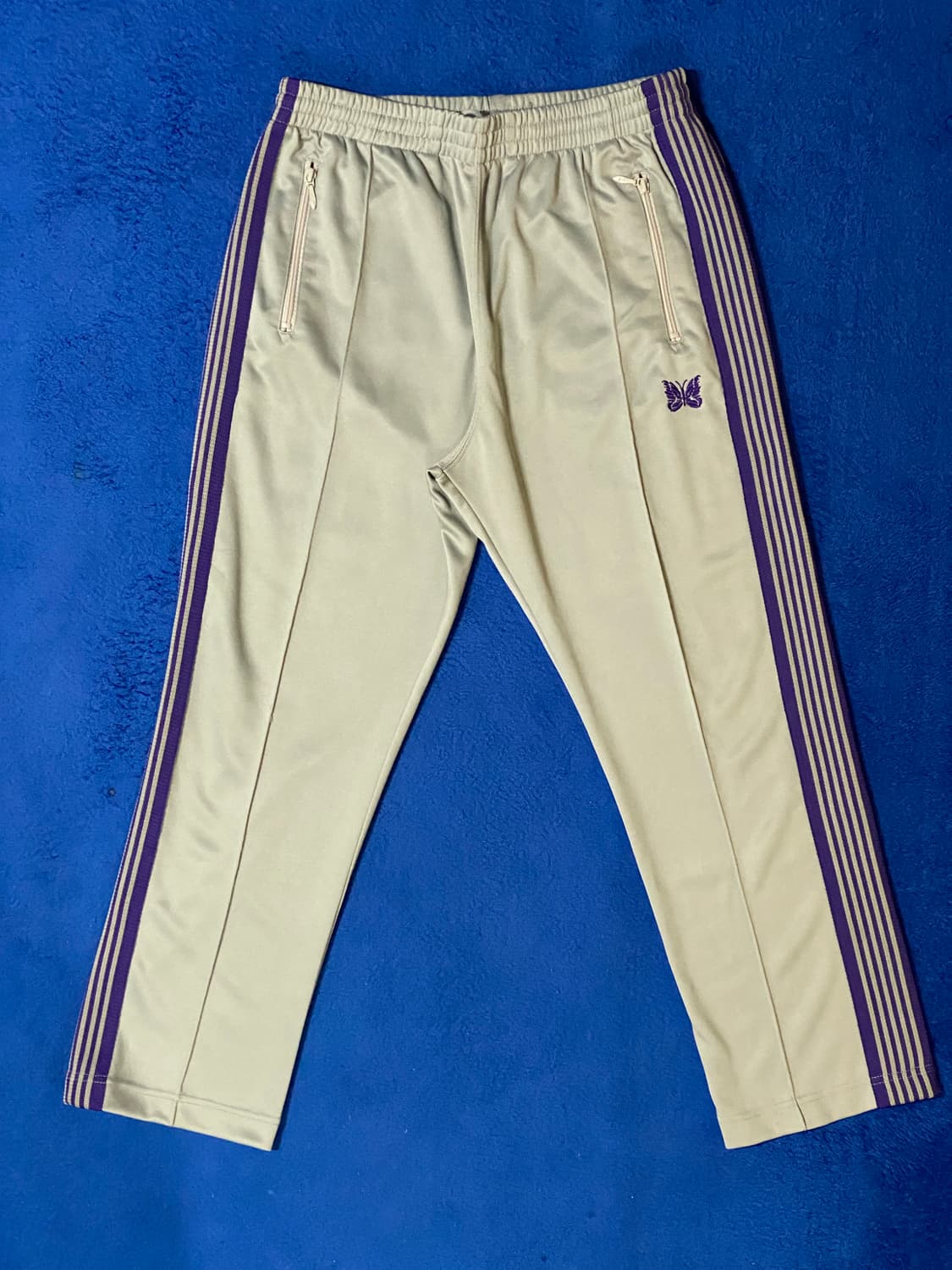 Needles 니들스 내로우 트랙팬츠 폴리 스무스 아이스 화이트 L 상품이미지1