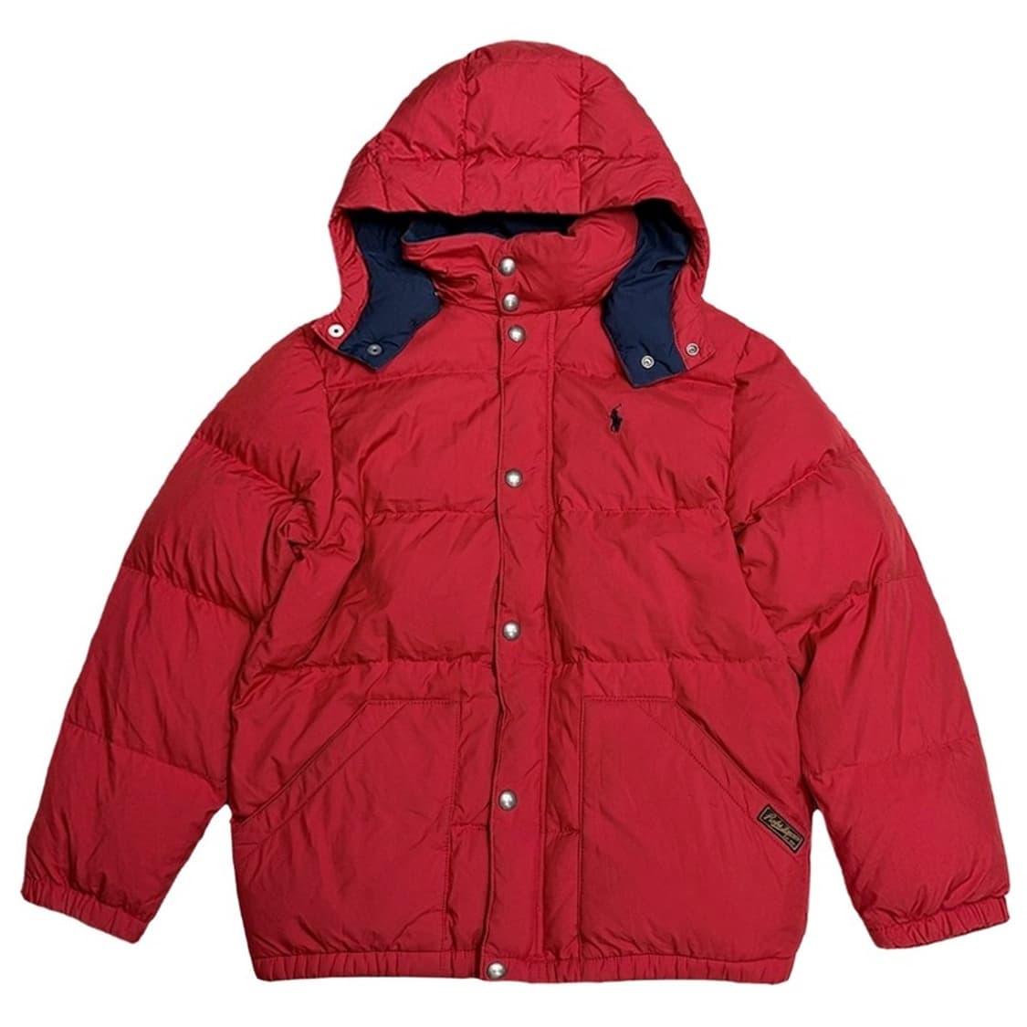 POLO 레드 다운 패딩 M(10-12) 상품이미지1
