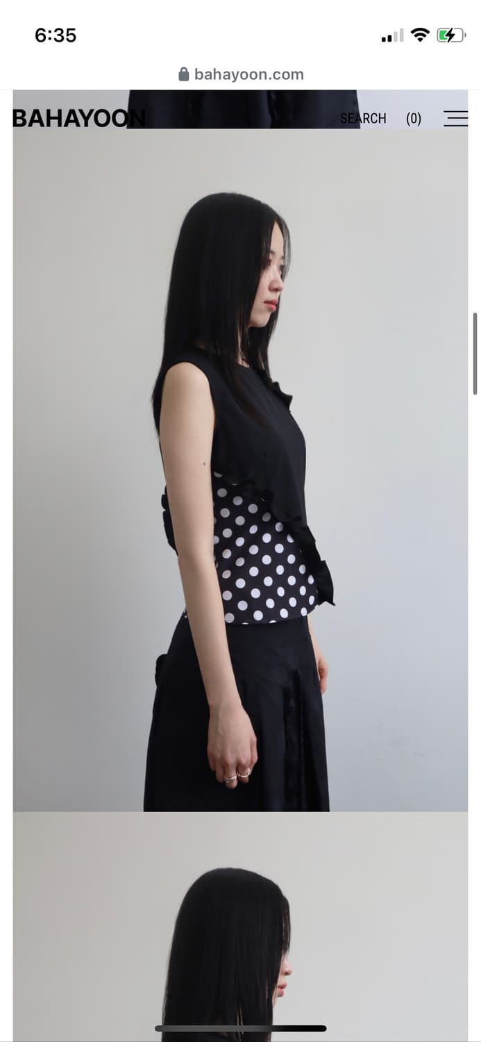 바하윤 DOT RUFFLE SLEEVELESS 상품이미지3