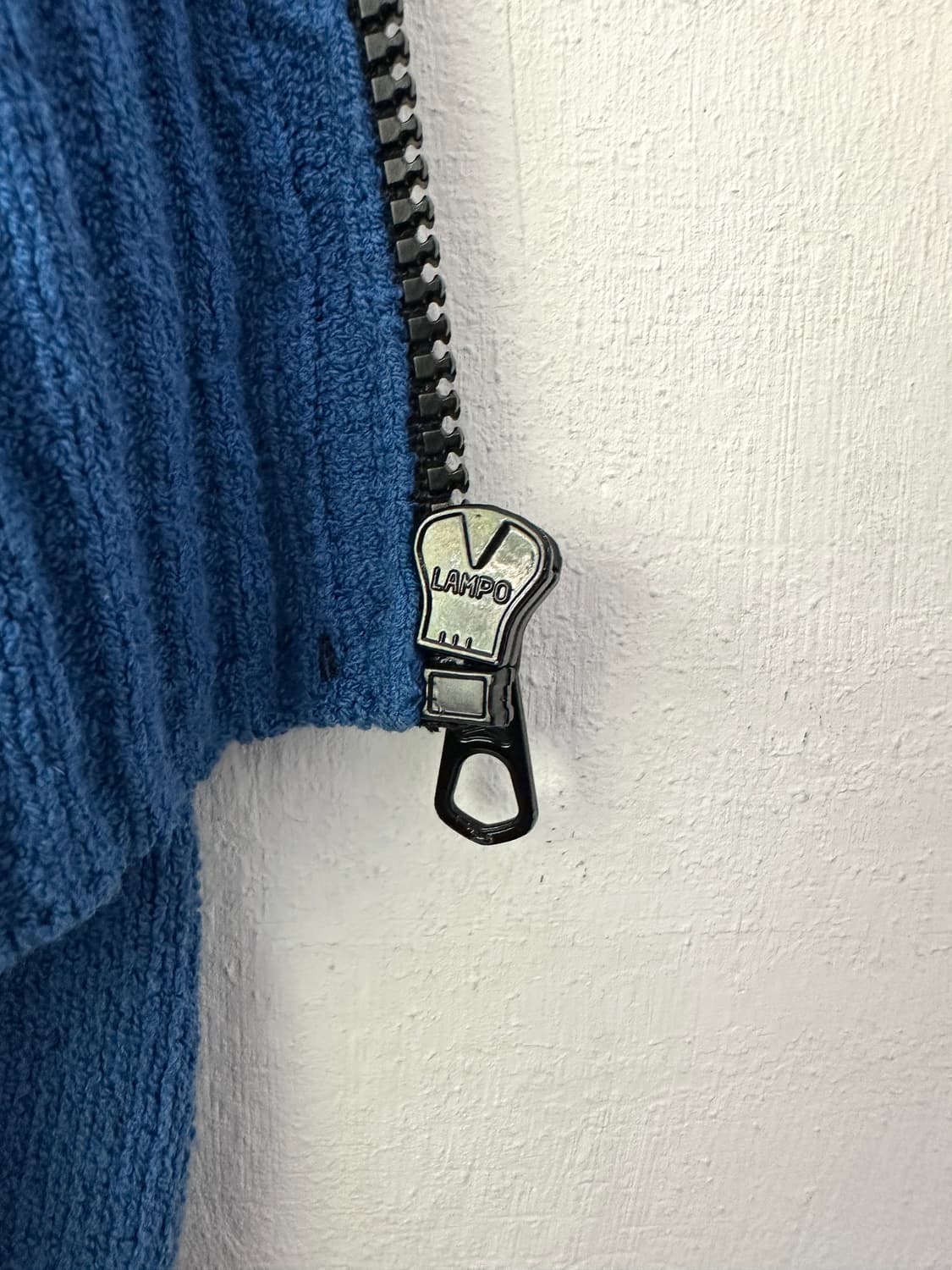 스톤아일랜드 2000s 비대칭 견장 니트집업 블루 상품이미지9