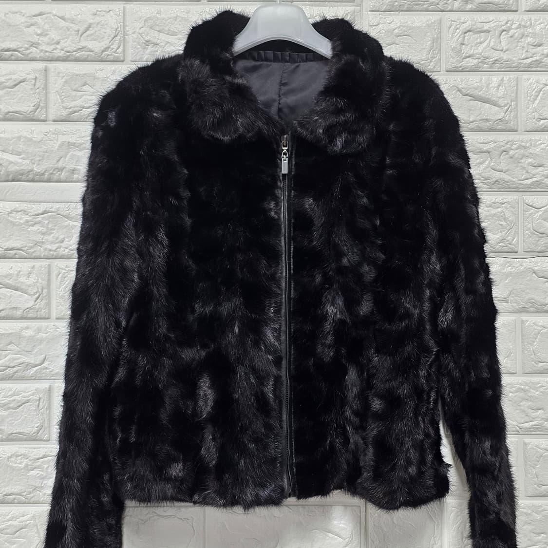 택포) 밍크 100% 블랙 자켓 M 상품이미지1