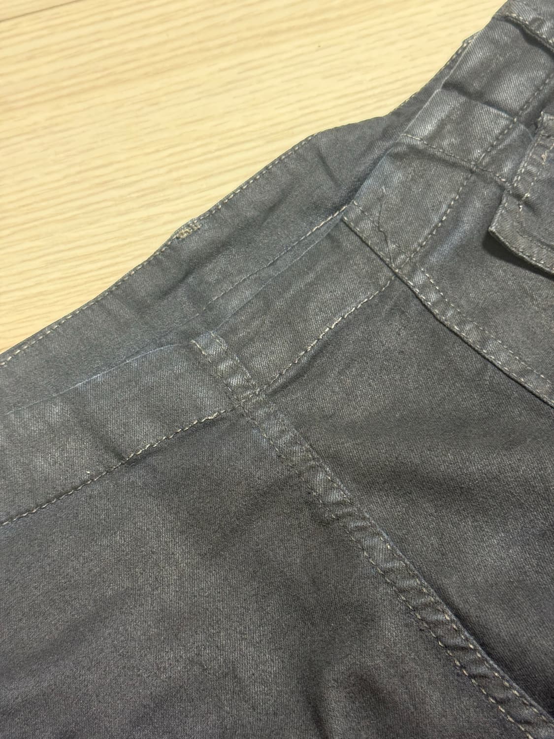 릭오웬스 왁스 코팅 에어컷  상품이미지3