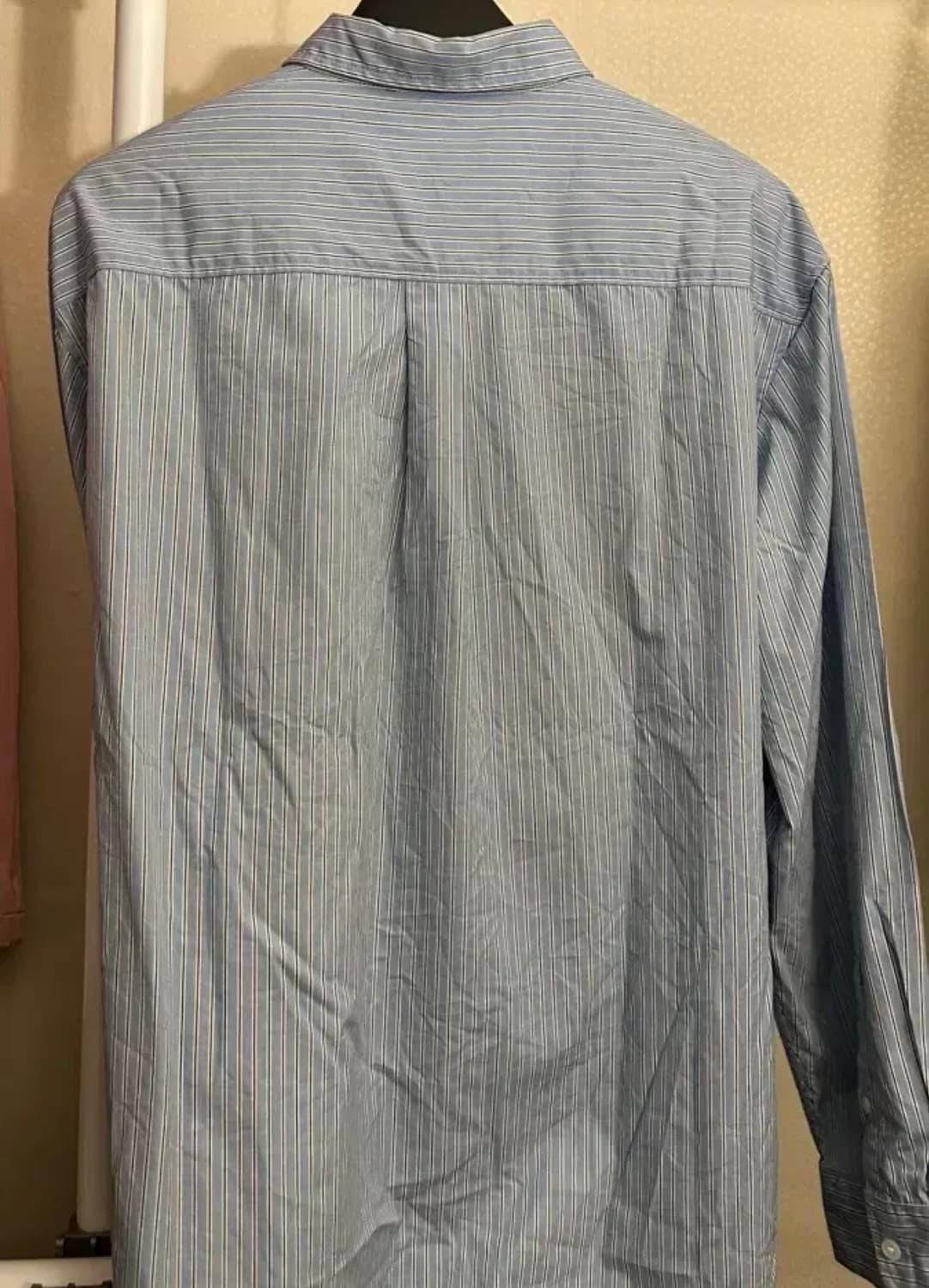무탠다드 스트라이프 오버사이즈 포플린 셔츠 블루 스트라이프 XL 상품이미지2