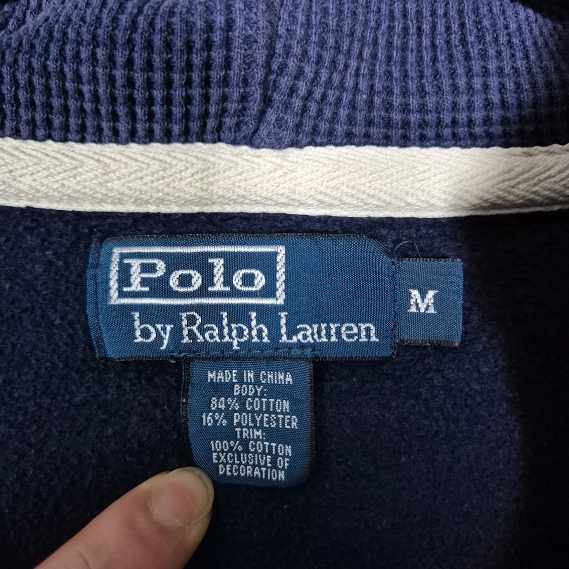 폴로 후드집업 네이비 상품이미지2