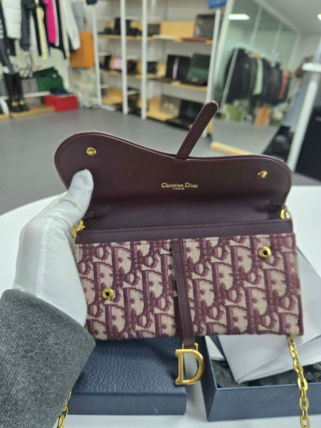 [A급컨디션] 디올 오블리크 새들백 상품이미지5