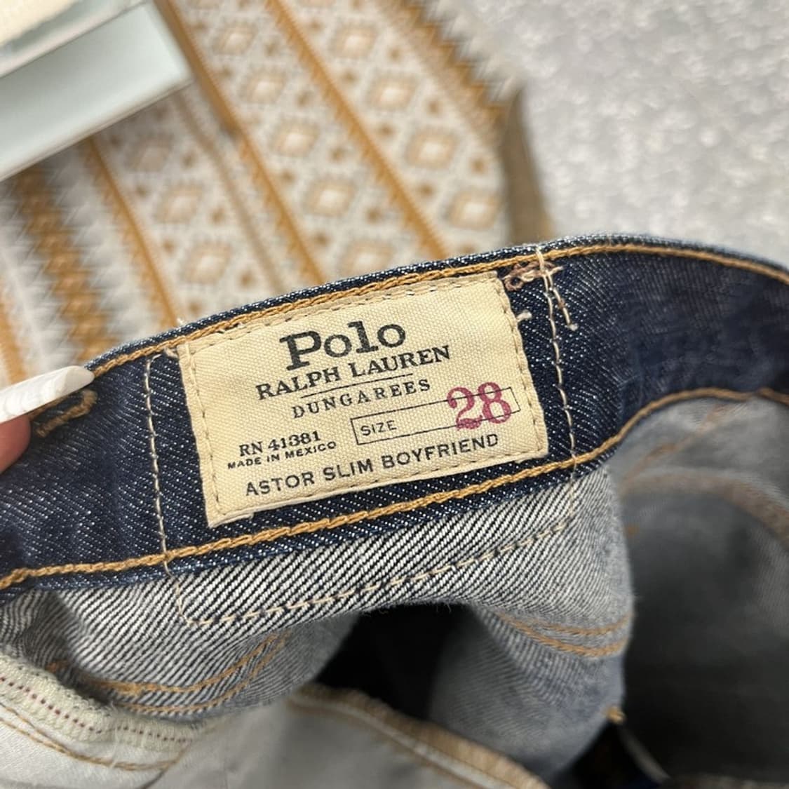폴로 랄프로렌 스트릿 키치 커스텀 페인팅 데님팬츠 33인치 C10969 상품이미지6