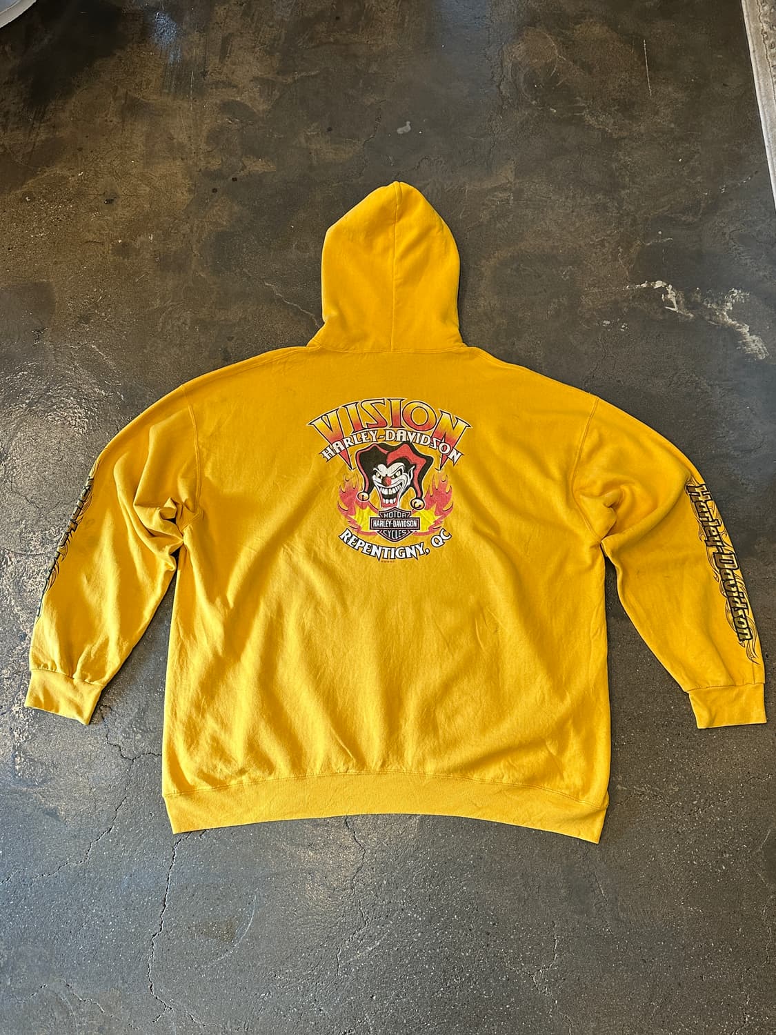할리데이비슨 데미지드 클라운 후드티 3XL 상품이미지2