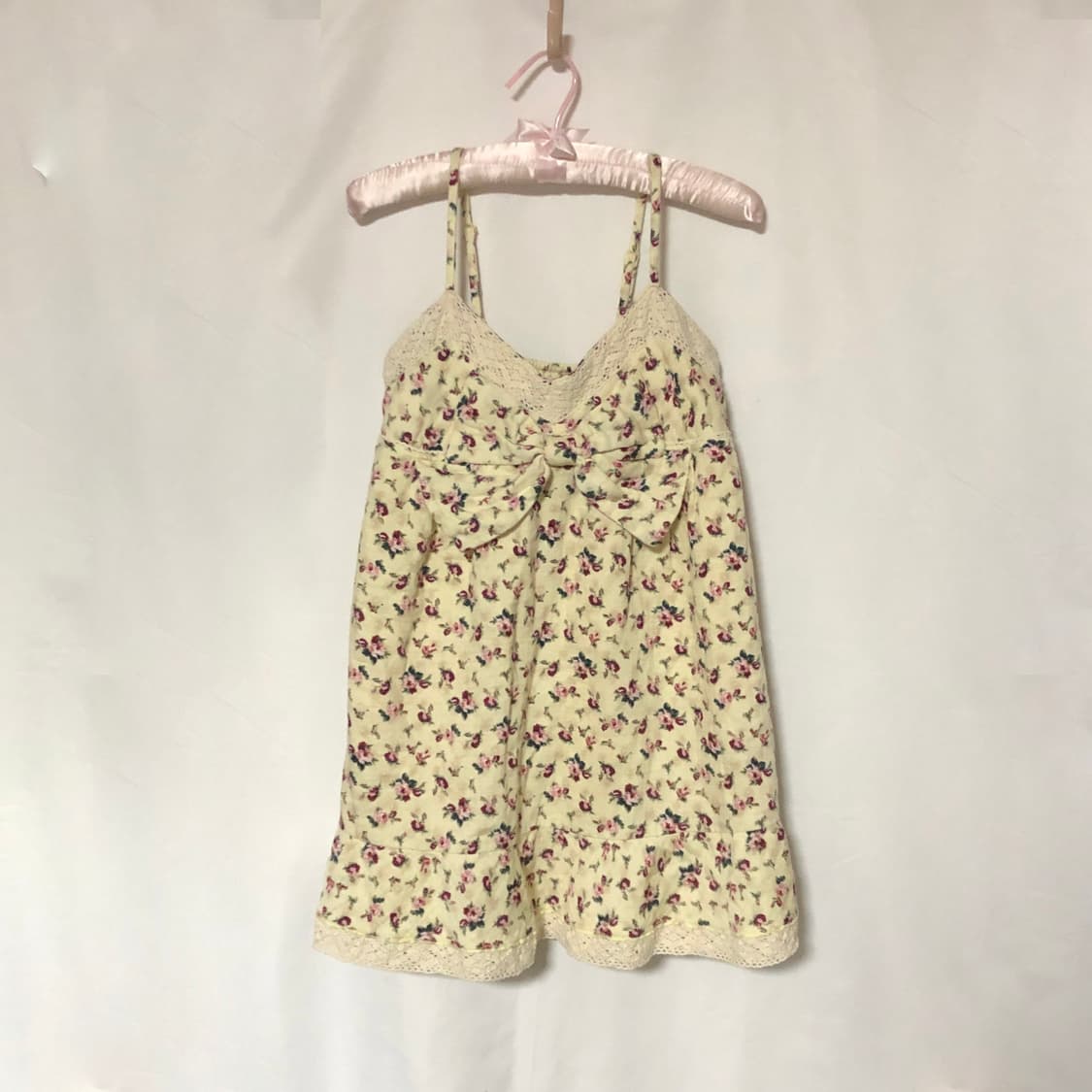 꽃무늬 리본 슬리브리스 상품이미지7