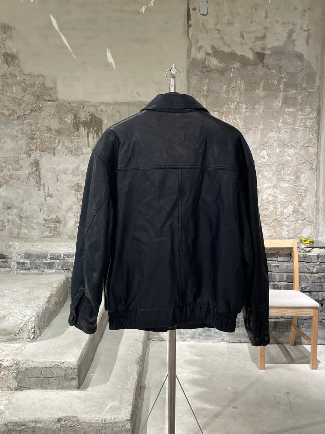 이브 생로랑 뿌르 옴므 블랙 클래식 쉽 레더 자켓 상품이미지6