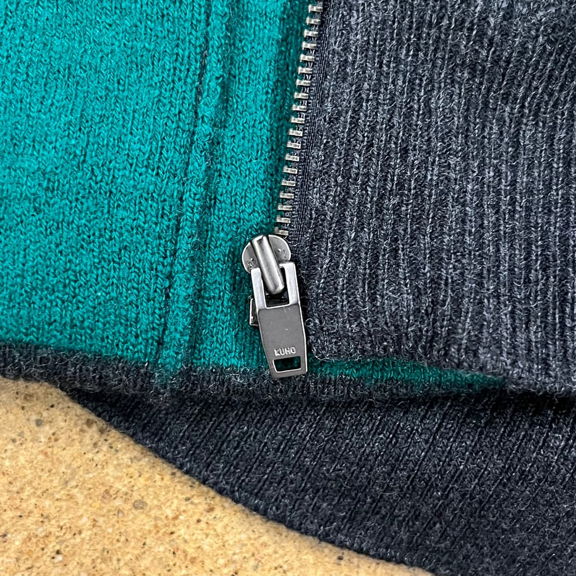 [정품/S] 구호 다크 그레이 니트 집업 가디건 b19 상품이미지7