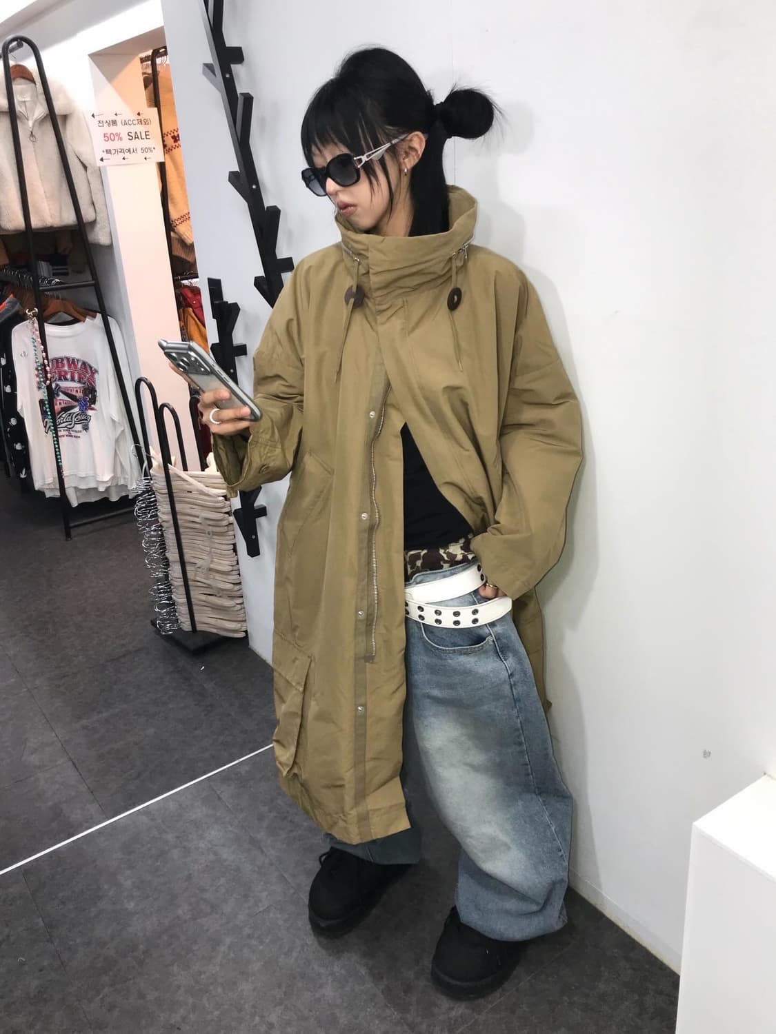 Zucca Military High-Neck Two-way Jacke 상품이미지2