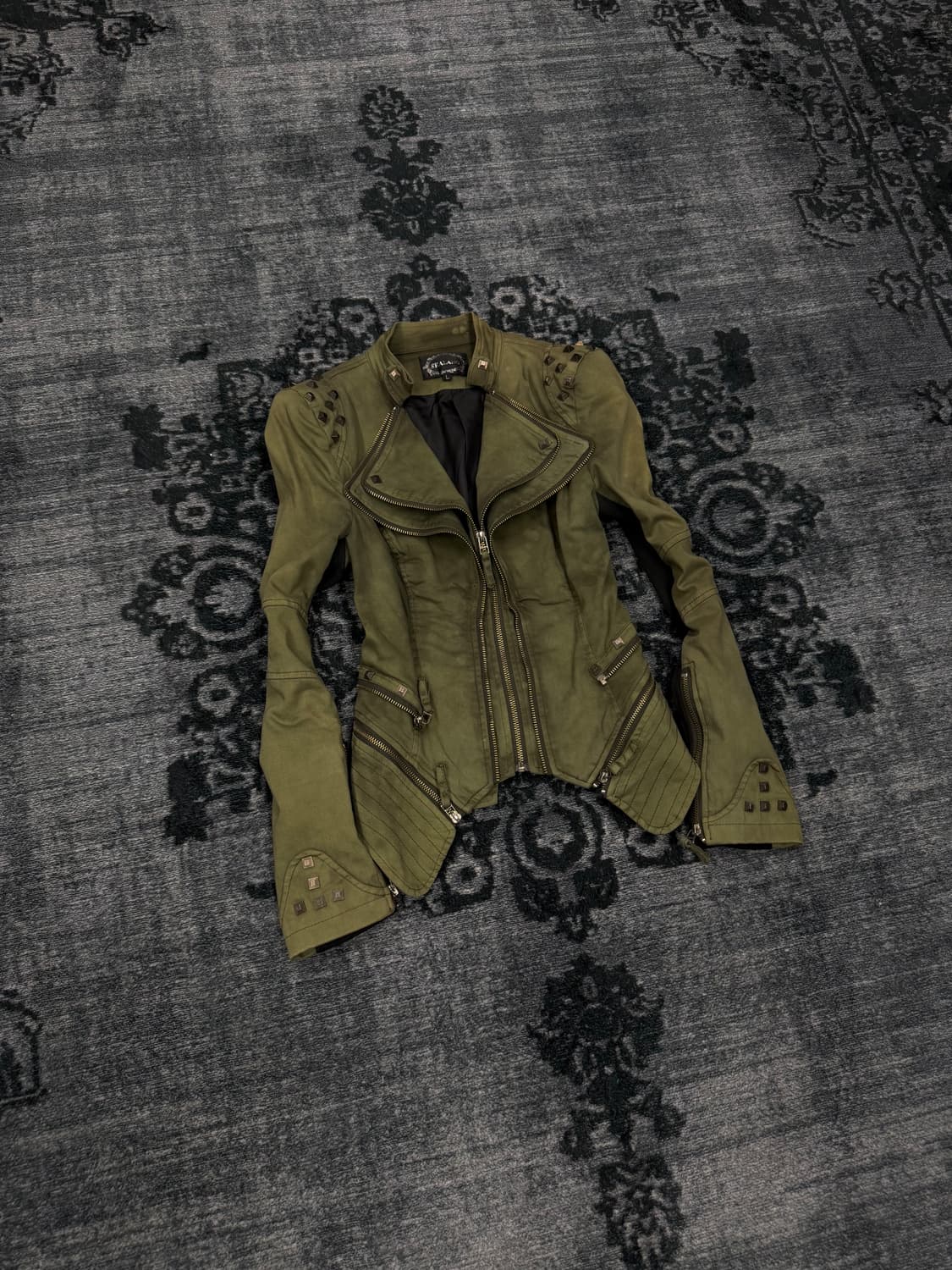 Shalang poisonous green stud rider jacke 상품이미지1