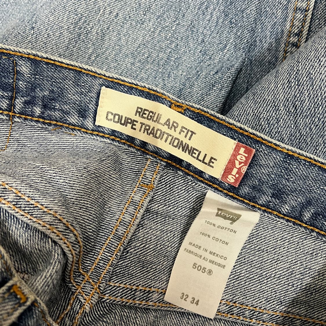 00s 리바이스 505 레귤러핏 연청 데님 팬츠 청바지 32 상품이미지5