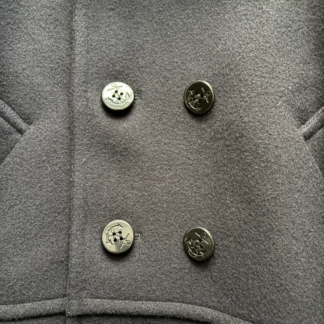 Marine Engraving Button Heavy Wool Coat 상품이미지7