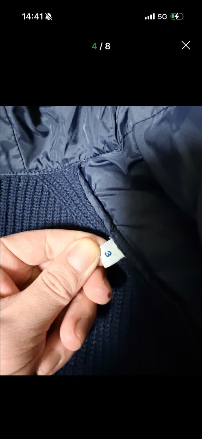 (실착1회)몽클레어  로고패치 니트패딩 팝니다 상품이미지4