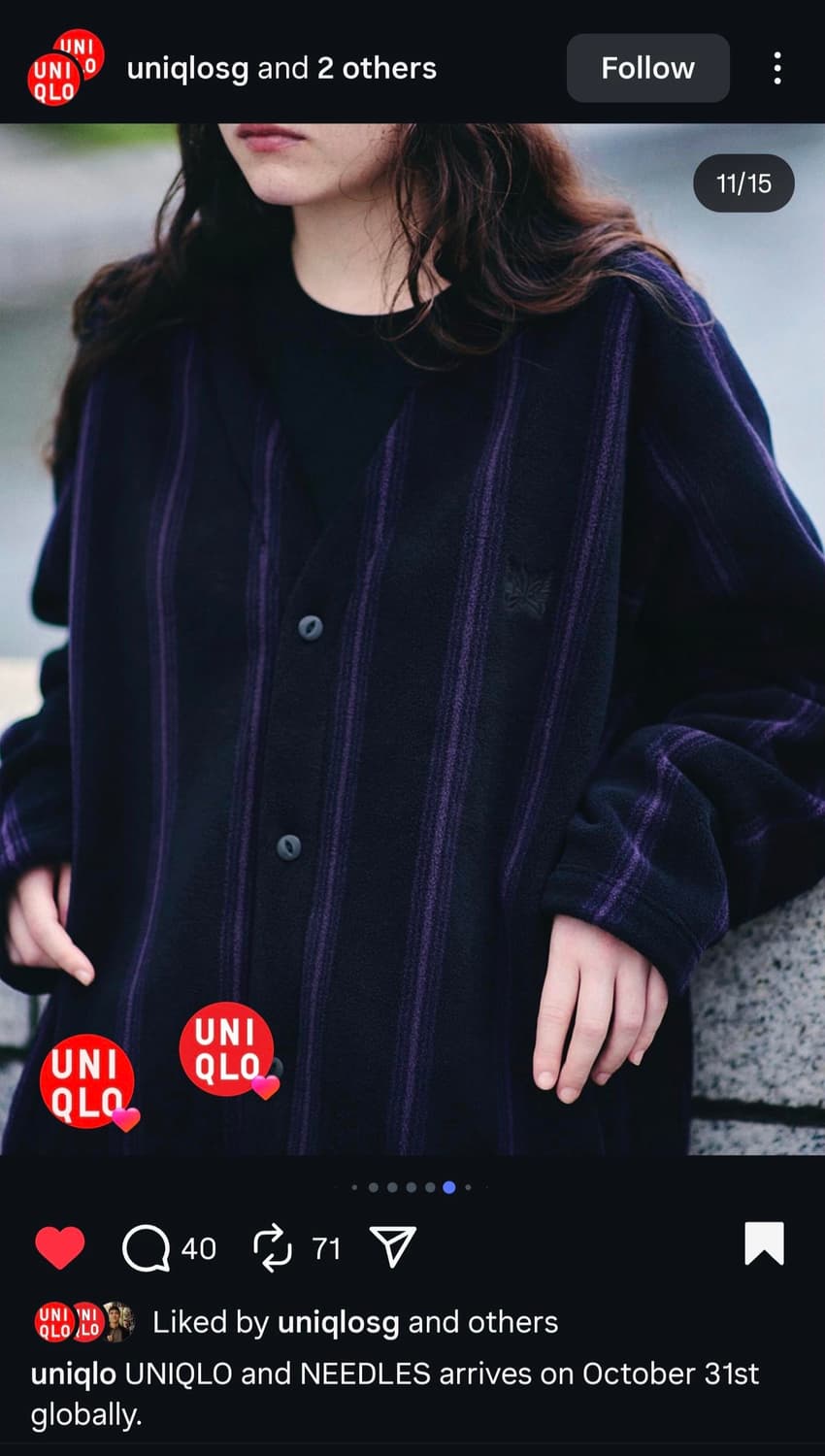 유니클로 니들스 플리스 가디건 S 상품이미지1