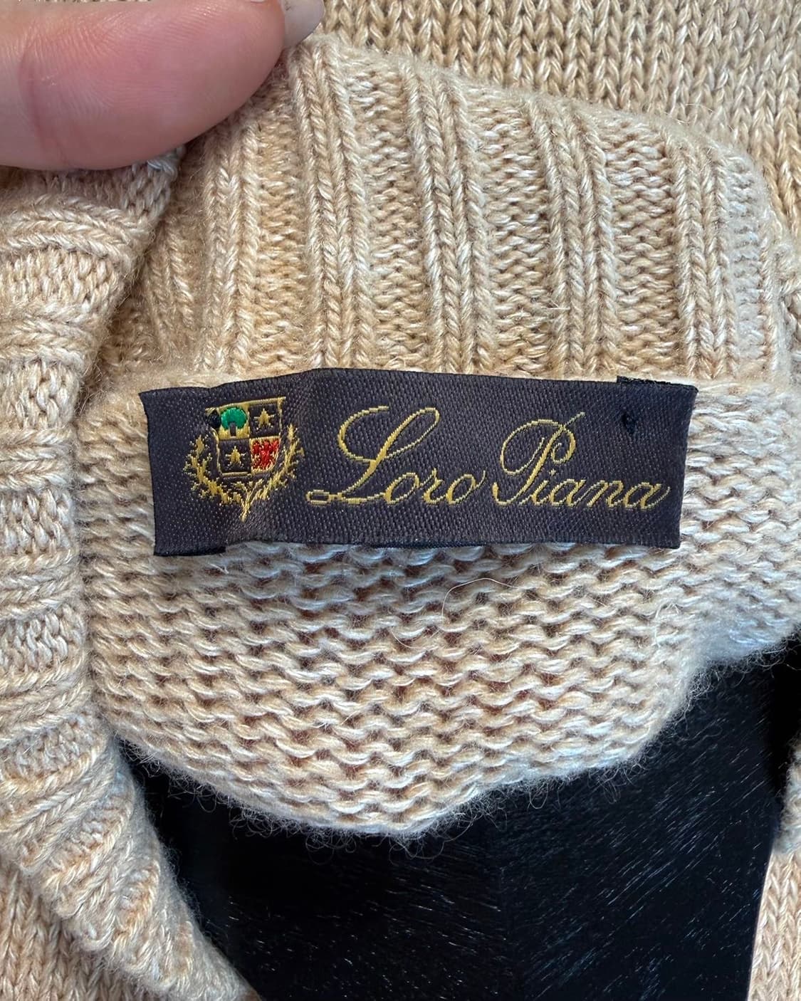 로로 피아나 베이지 캐시미어 혼방 투웨이 니트 집업  상품이미지8