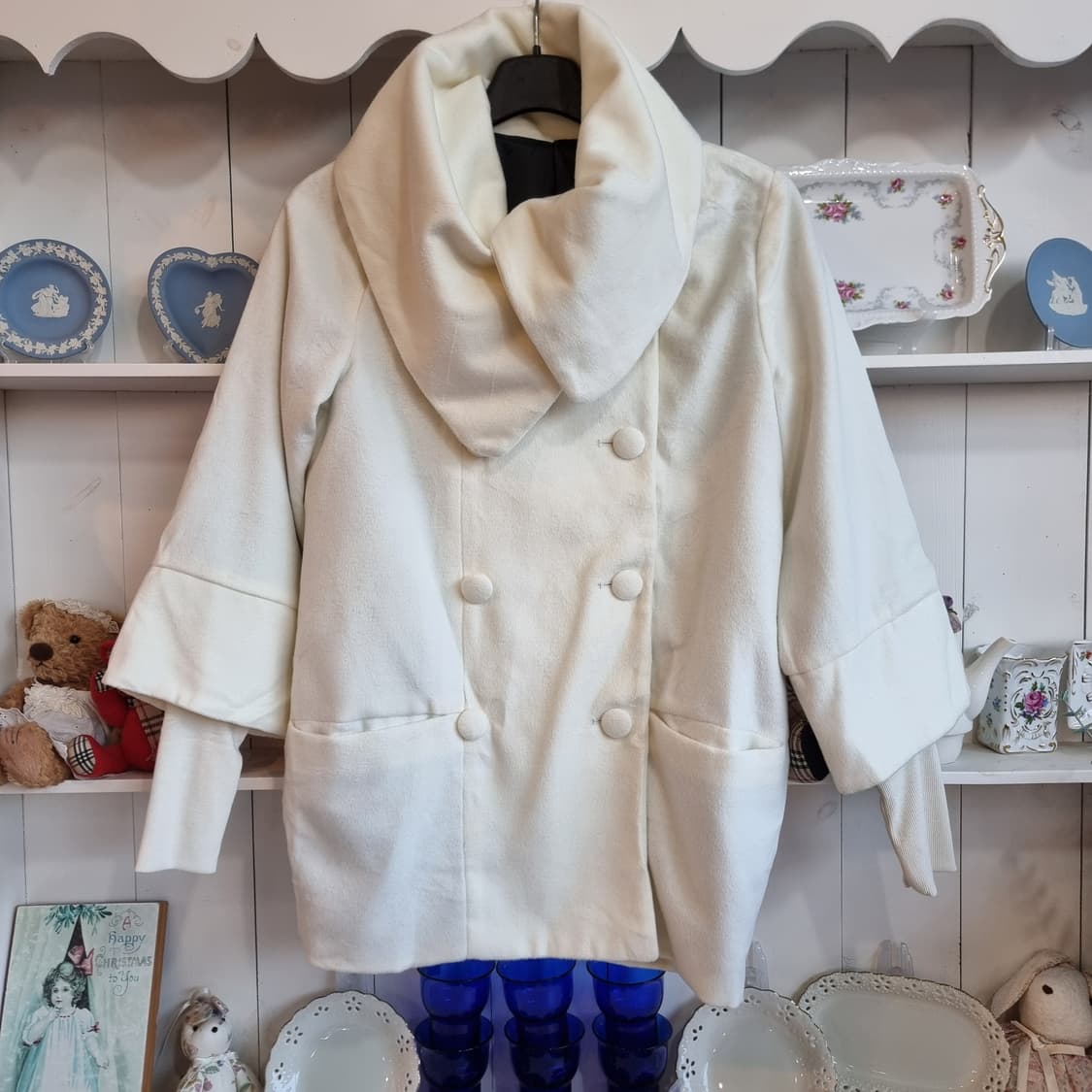 일본 빈티지 더블버튼 하프코트 상품이미지1