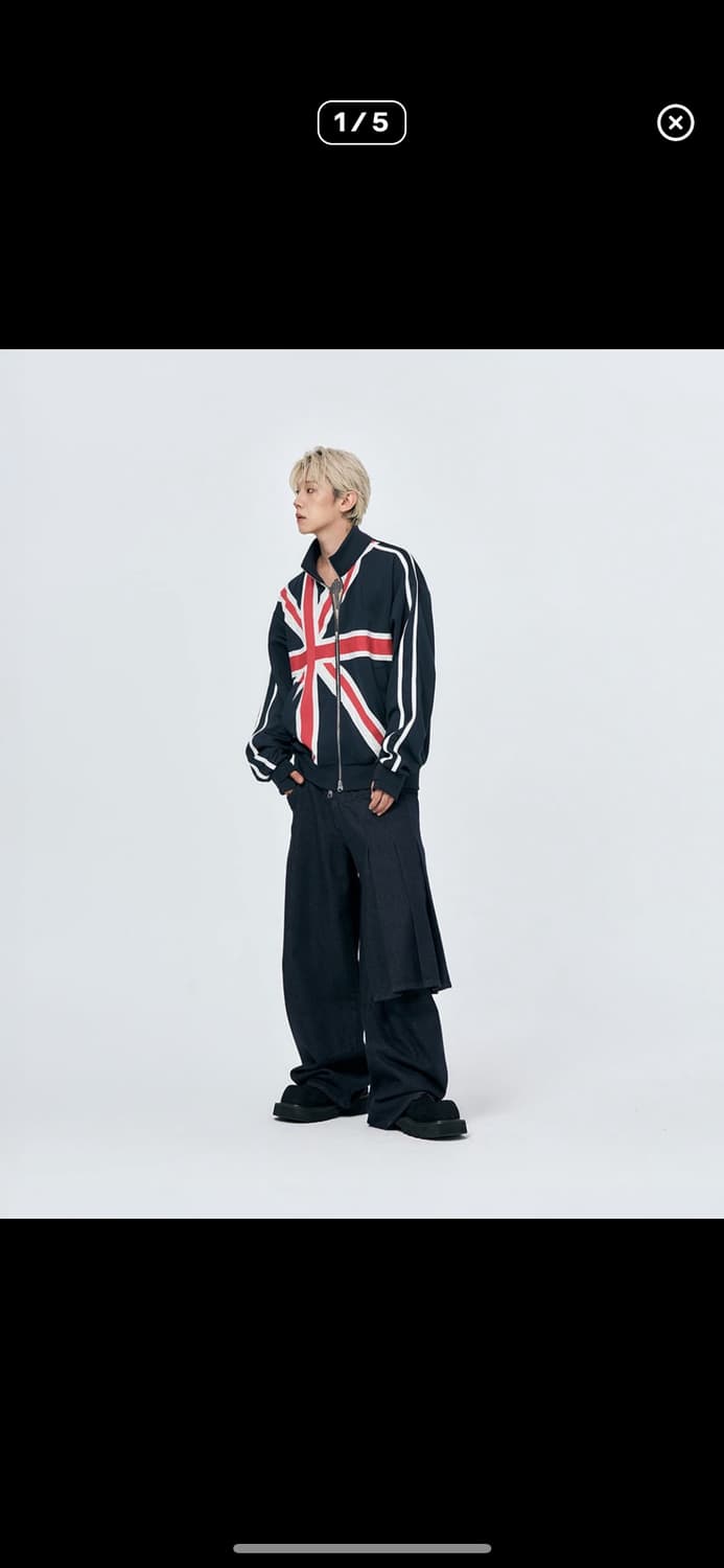 DETACHABLE SKIRT JEANS NAVY 상품이미지1