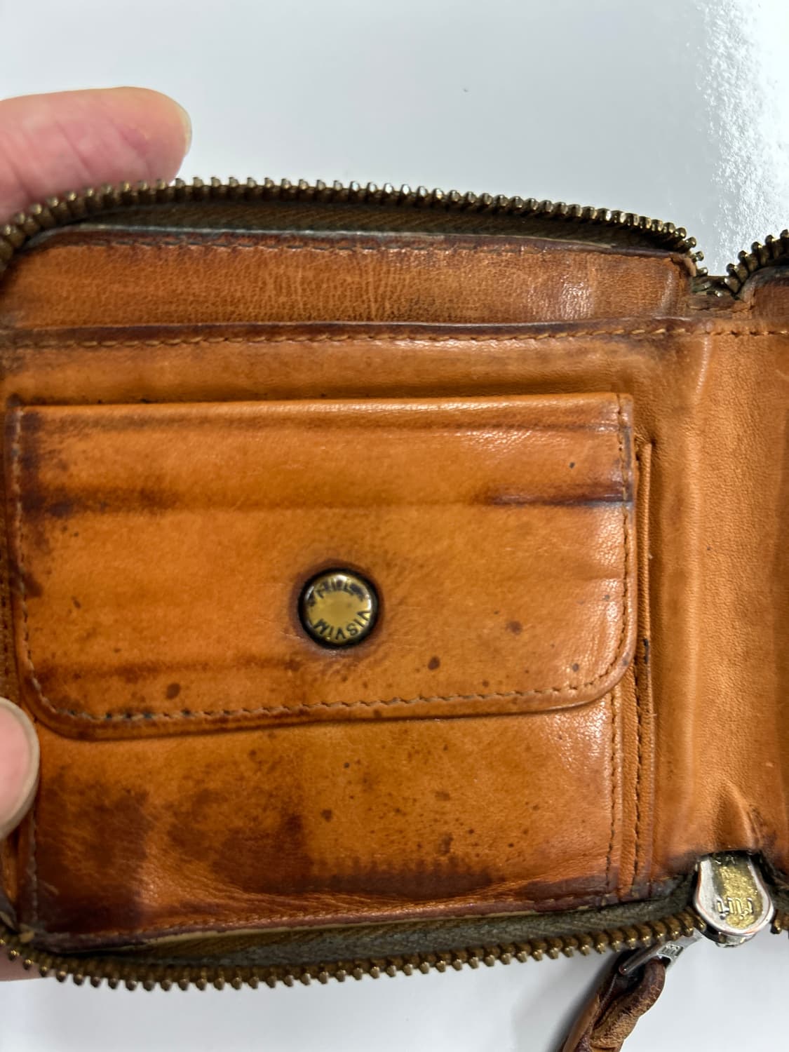 VISVIM 올드비즈빔 네츄럴 풀그레인 레더 바이폴드 지갑 상품이미지5