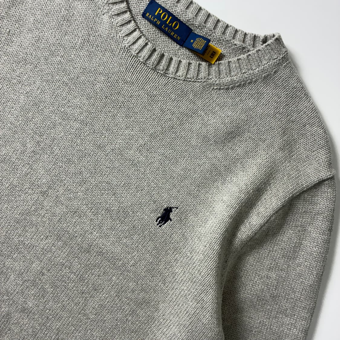 Polo  폴로 랄프로렌 신형 자수 코튼 그레이 니트 상품이미지2