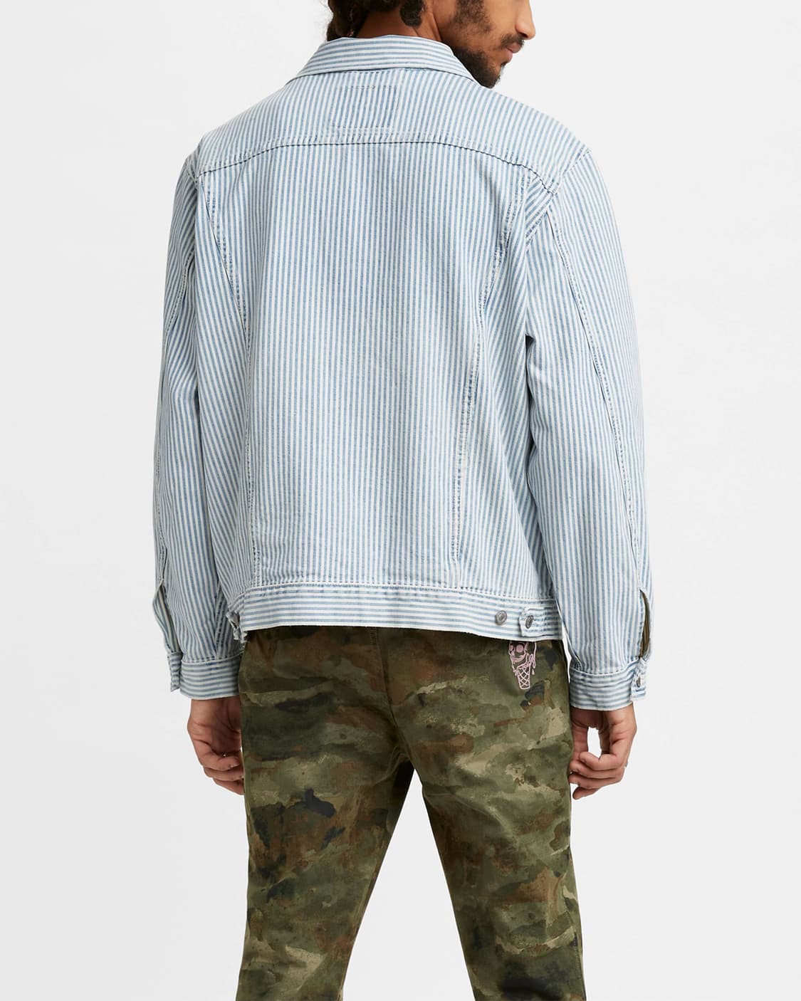 [M] 리바이스 핀스트라이프 레일로드 히코리 트러커 데님 자켓 상품이미지3