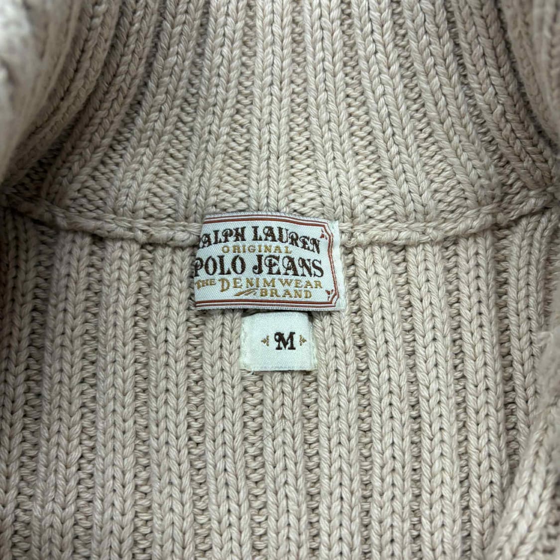 폴로 랄프로렌 진스 성조기 투웨이 베이지 걸즈 니트 집업 희귀져지(M) 상품이미지5