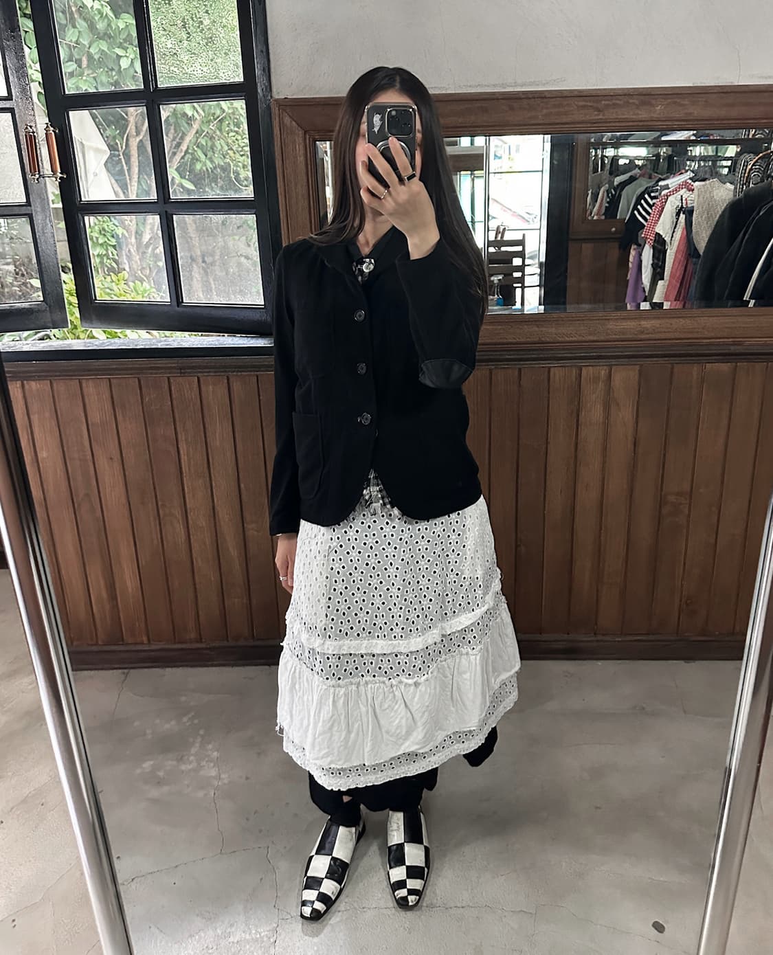 COMME DES GARCONS lace skirt white 상품이미지2