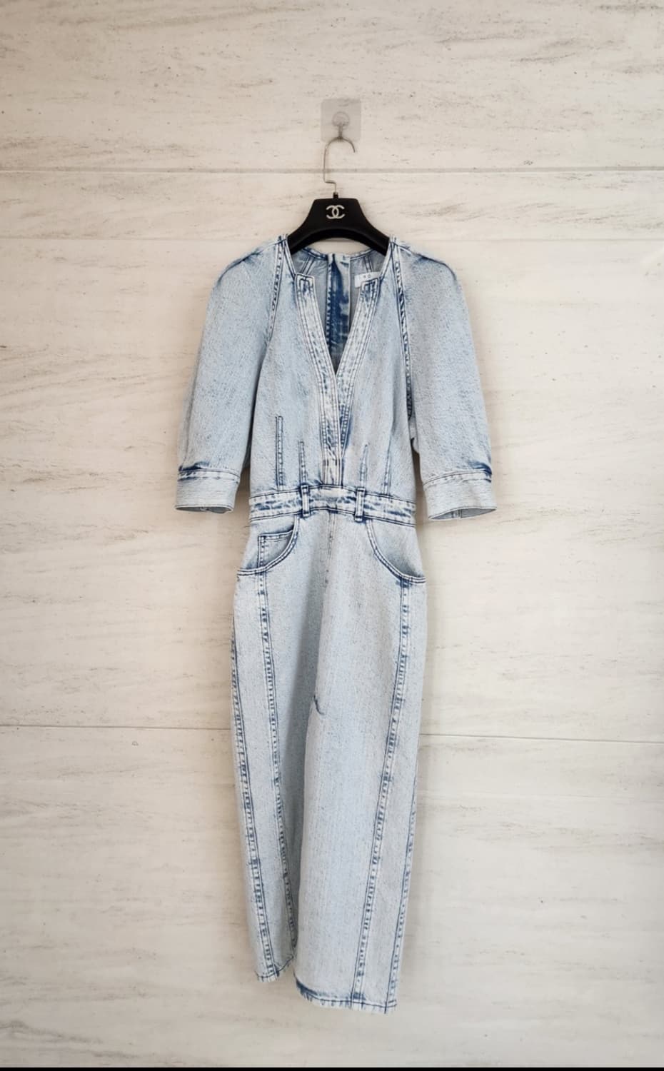 (USA)IRO 이로 아이스워싱 데님 원피스 44사이즈 상품이미지7