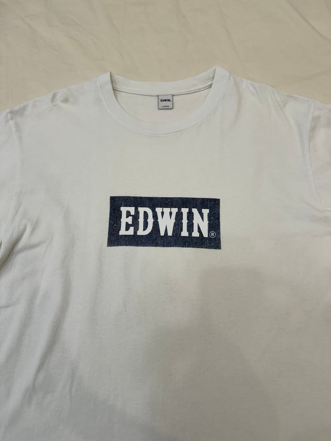 EDWIN 데님 로고 반팔 티셔츠 상품이미지4