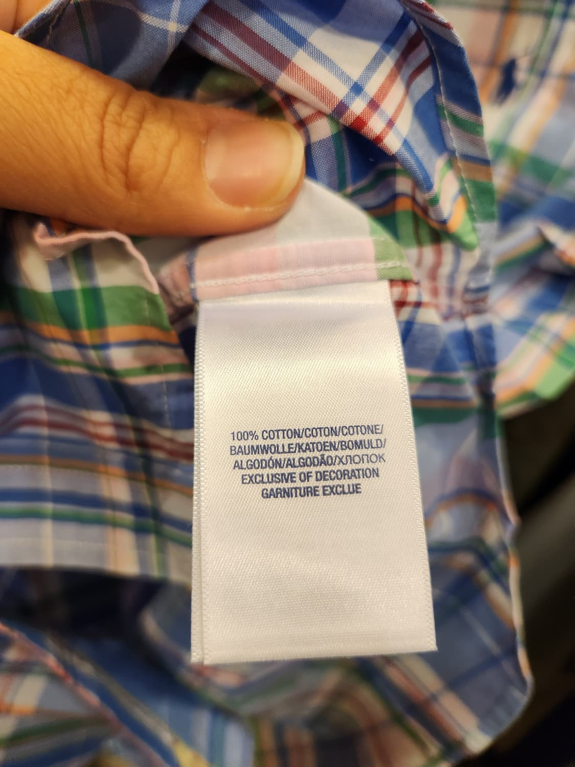 랄프로렌 키즈 체크 반팔 셔츠 L (14-16) 새제품 상품이미지7