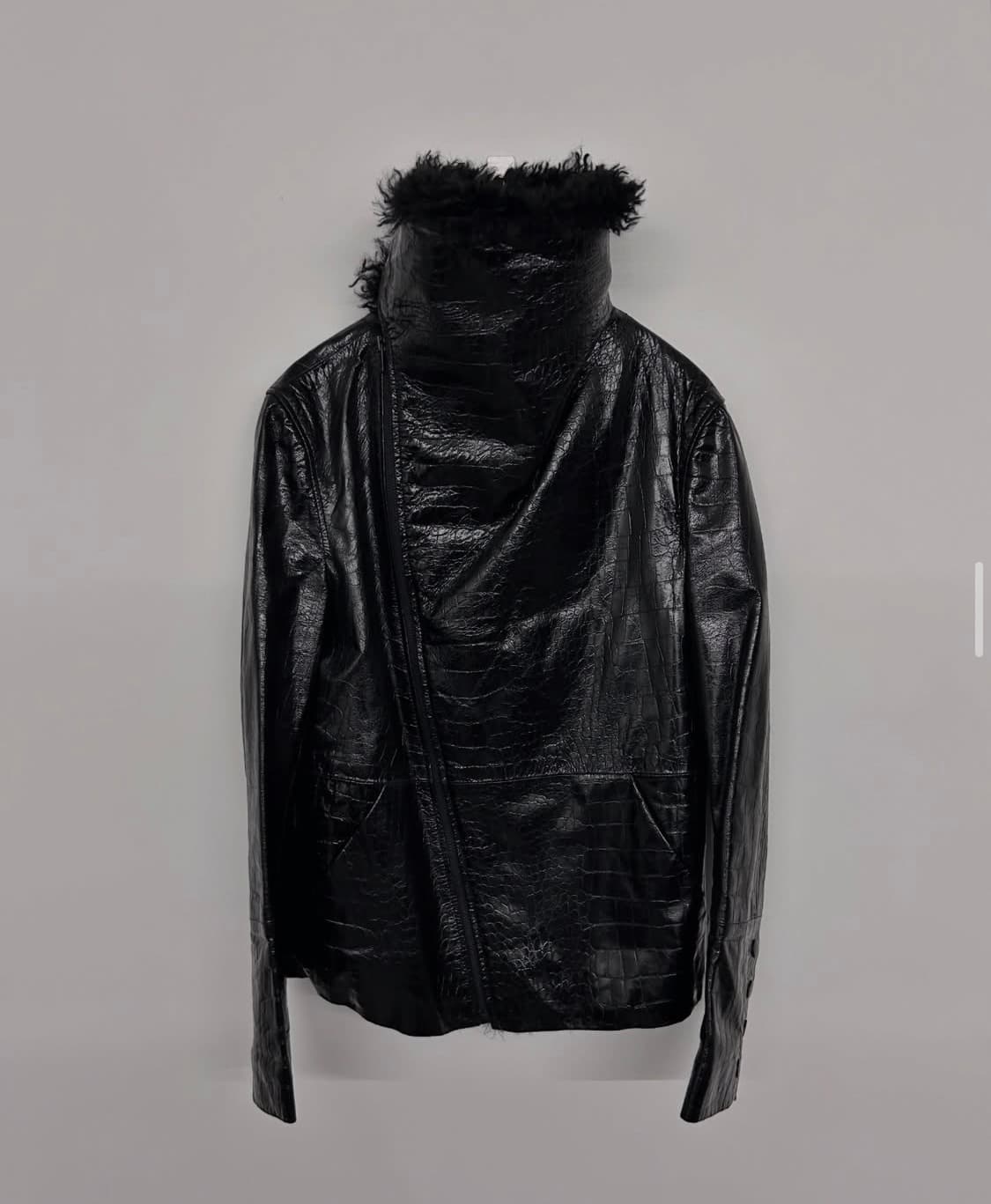 율리우스 릭오웬스 kmrii 사선 하이넥 비대칭 자켓 상품이미지1