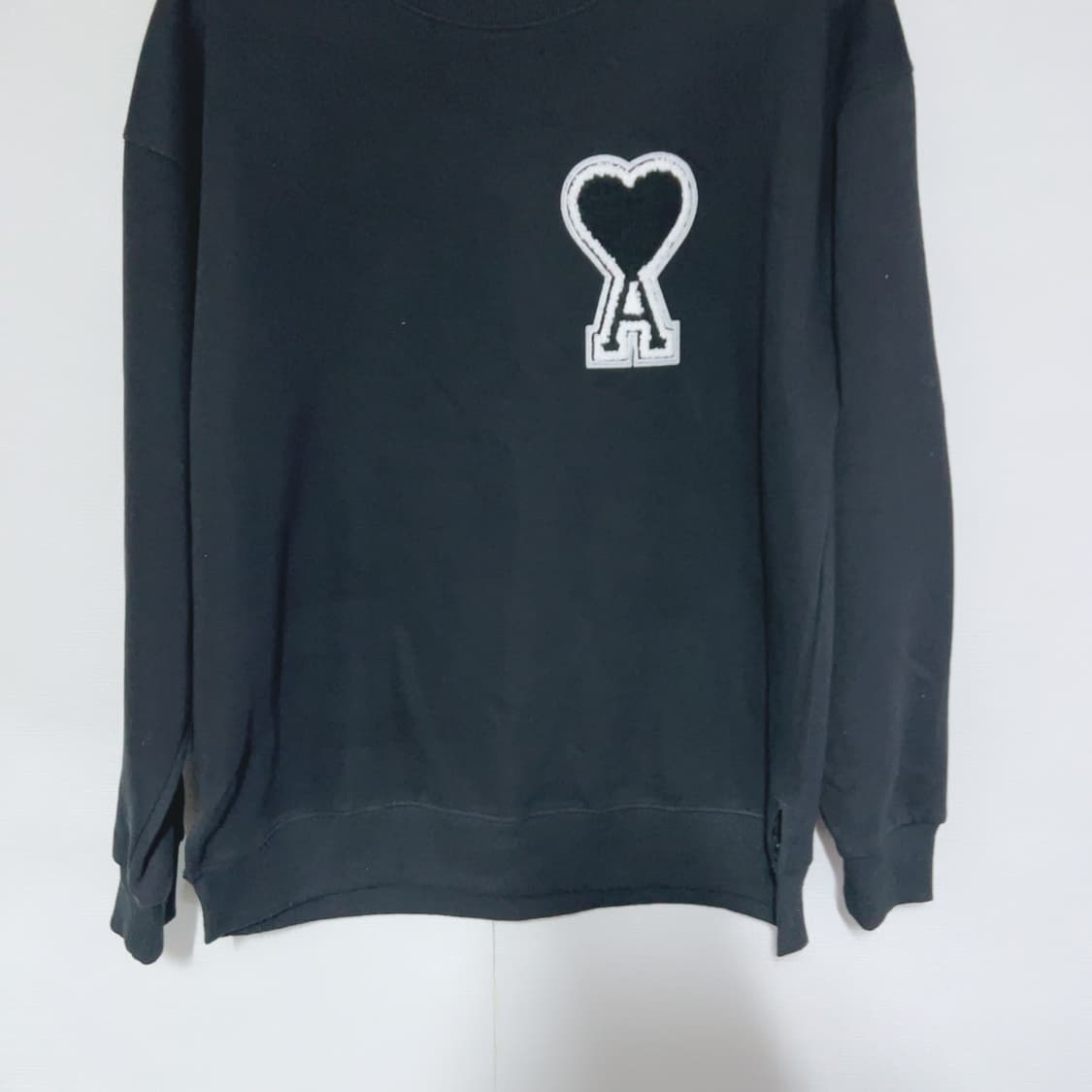 아미 블랙 빅로고 봄 공용 맨투맨 상품이미지3