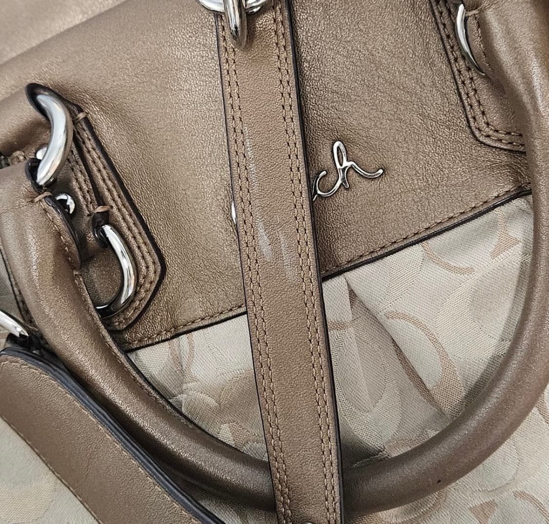 코치 COACH 시그니처 자카드 베이지 2way 핸드백 숄더백 여자가방 상품이미지4