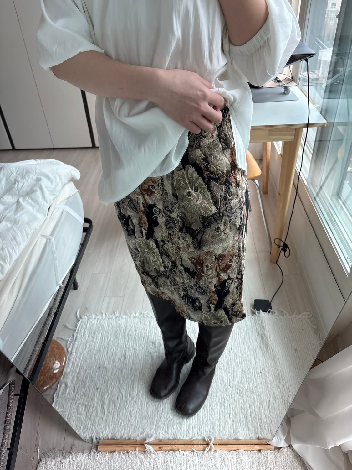 Chic Cat Slit Skirt 상품이미지6