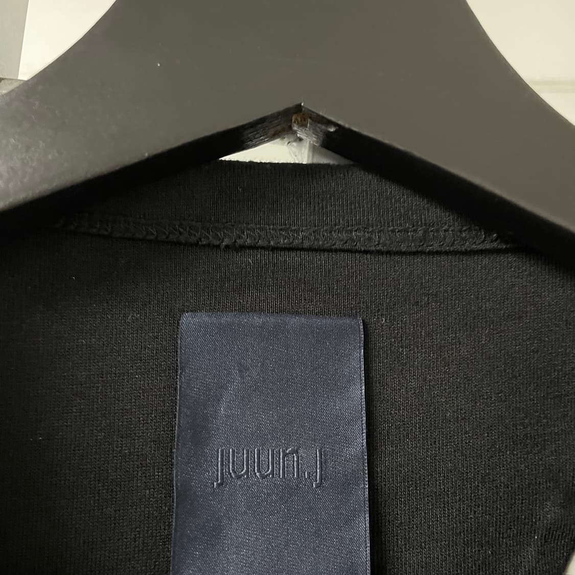 준지 사이드 지퍼 반팔 티셔츠 블랙 M 상품이미지5