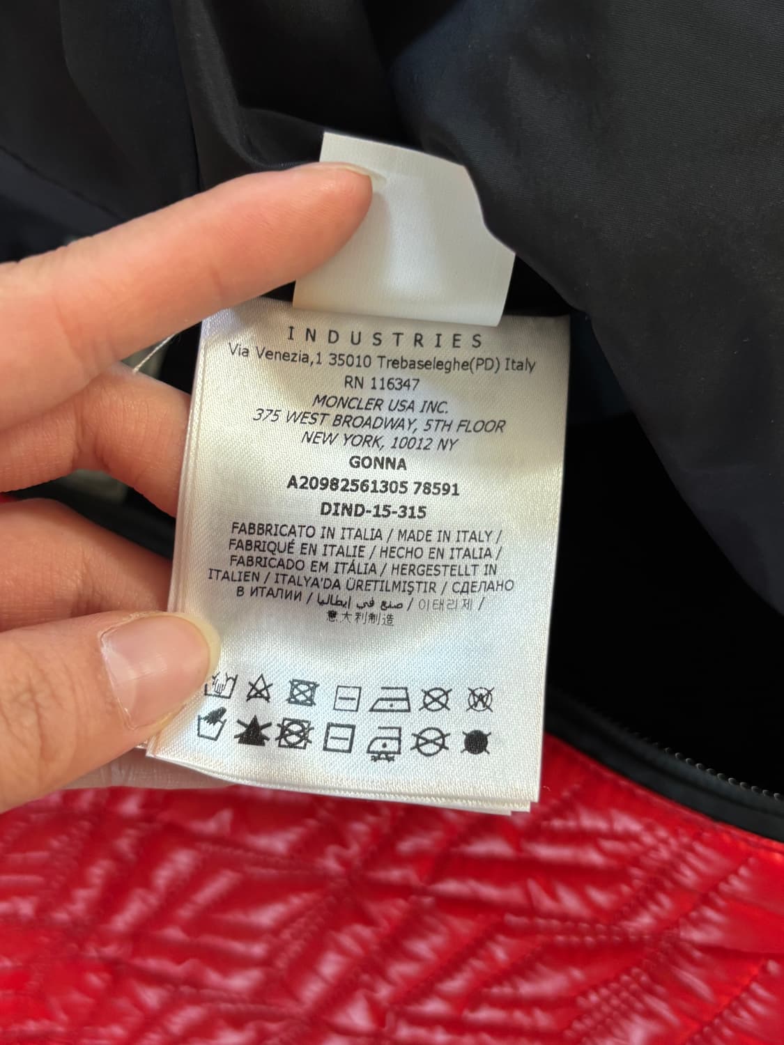 Moncler 몽클레르 레드 퀄팅 미니 스커트 상품이미지9