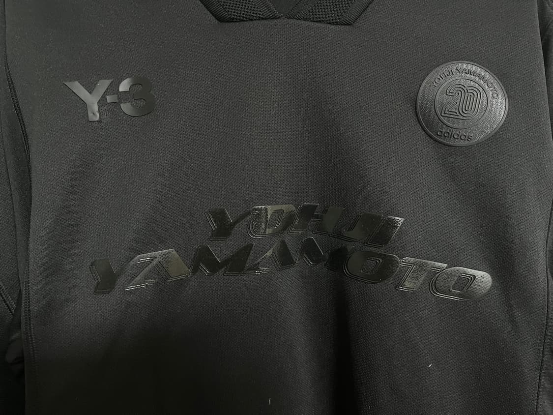 Y-3 풋볼 로고 롱슬리브 긴팔 져지 티셔츠 블랙 라지 상품이미지3