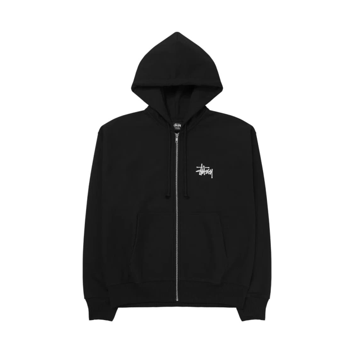 스투시 베이직 후드집업 블랙/멜란지 새상품 상품이미지2