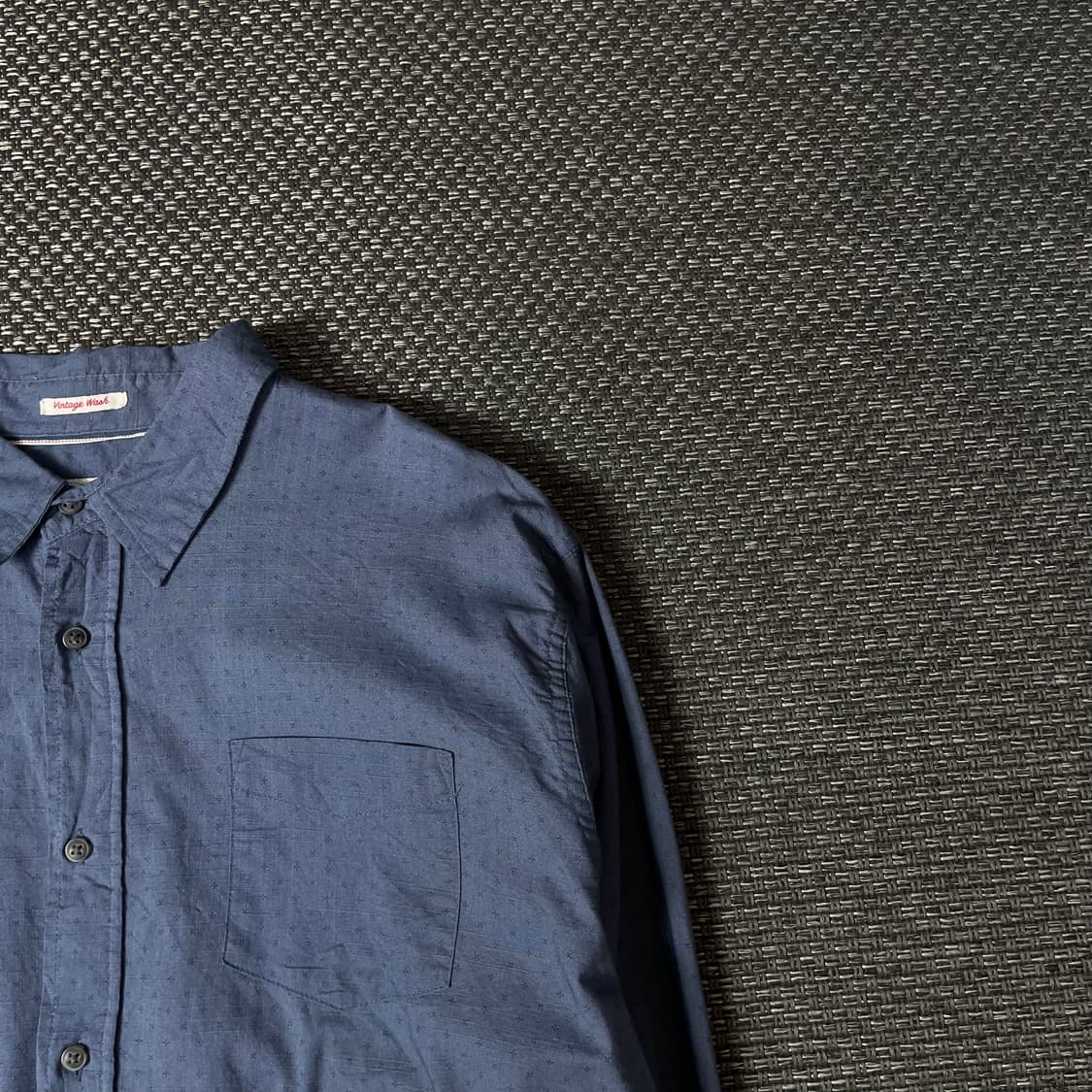 랭글러 애쉬블루 마이크로 패턴 원포켓 긴팔 셔츠 2XL 상품이미지3