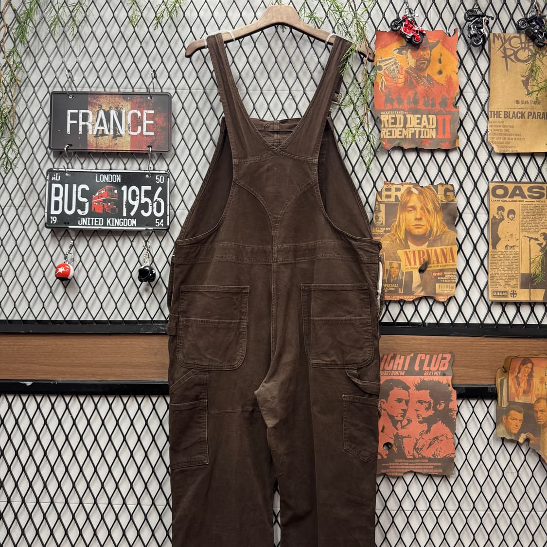 칼하트 오리지널 워크웨어 오버롤 멜빵 더블니 포인트 다크브라운 상품이미지2