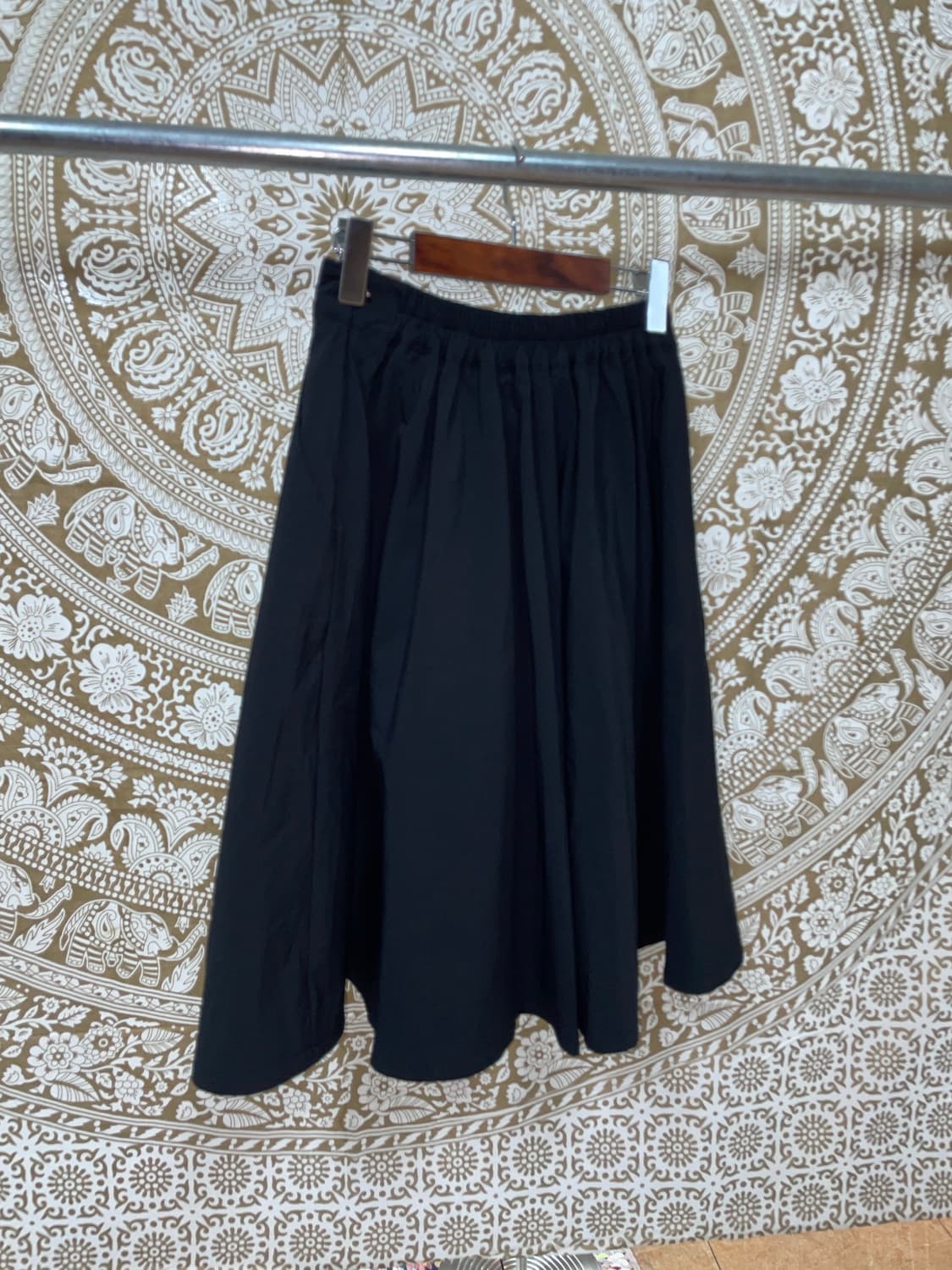 빈티지 여성 기모 턱 미디스커트  상품이미지5