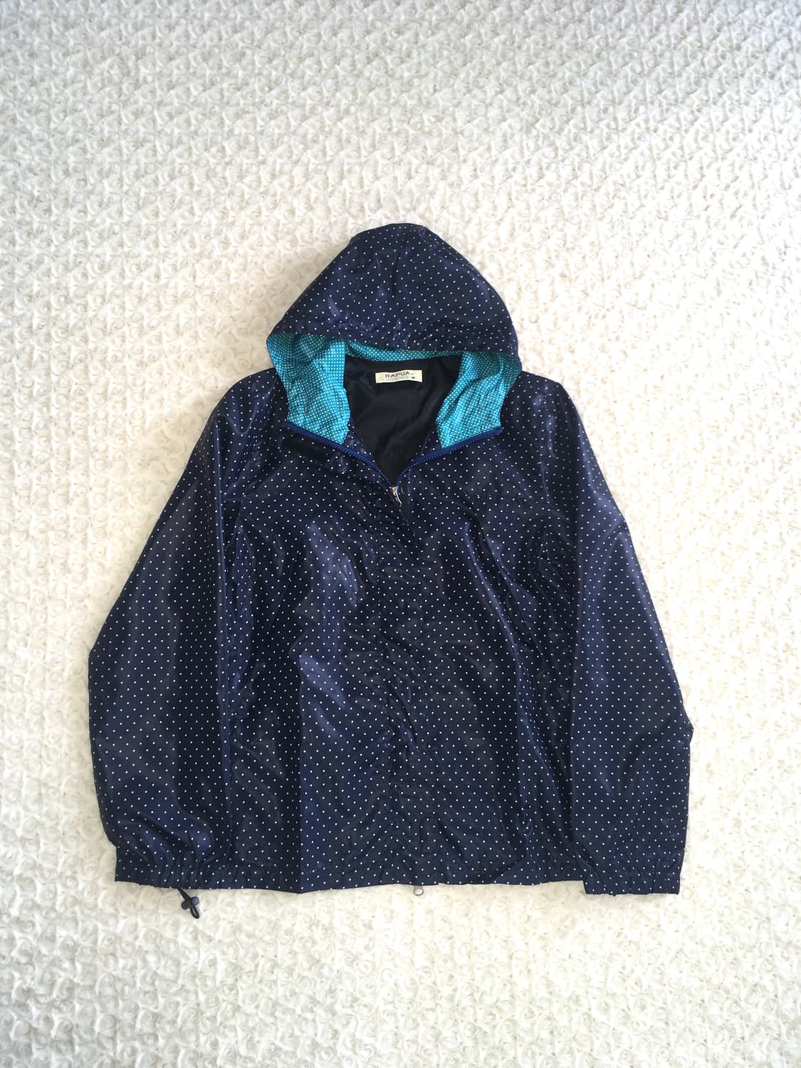 빈티지 네이비 민트 도트 바람막이 상품이미지5