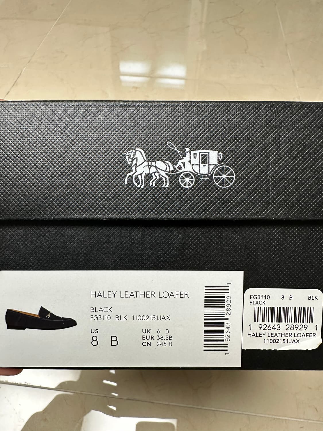 코치 헤일리 로퍼 블랙 여성 250(정품) 상품이미지1