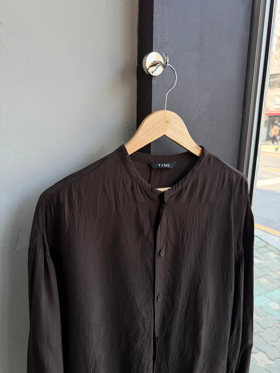 105/ 타임옴므 24SS 크링클 백 인버티드 셔츠 상품이미지5