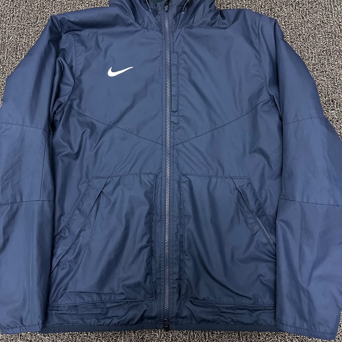 NIKE 나이키 바람막이 기모 점퍼 자켓 블루 M 상품이미지3