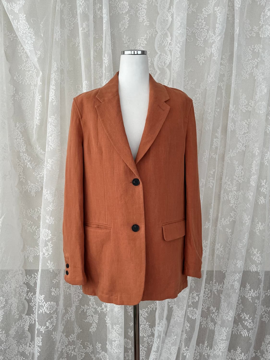 85-92-160) 스튜디오 톰보이 린넨 자켓 블레이저 오렌지 상품이미지1