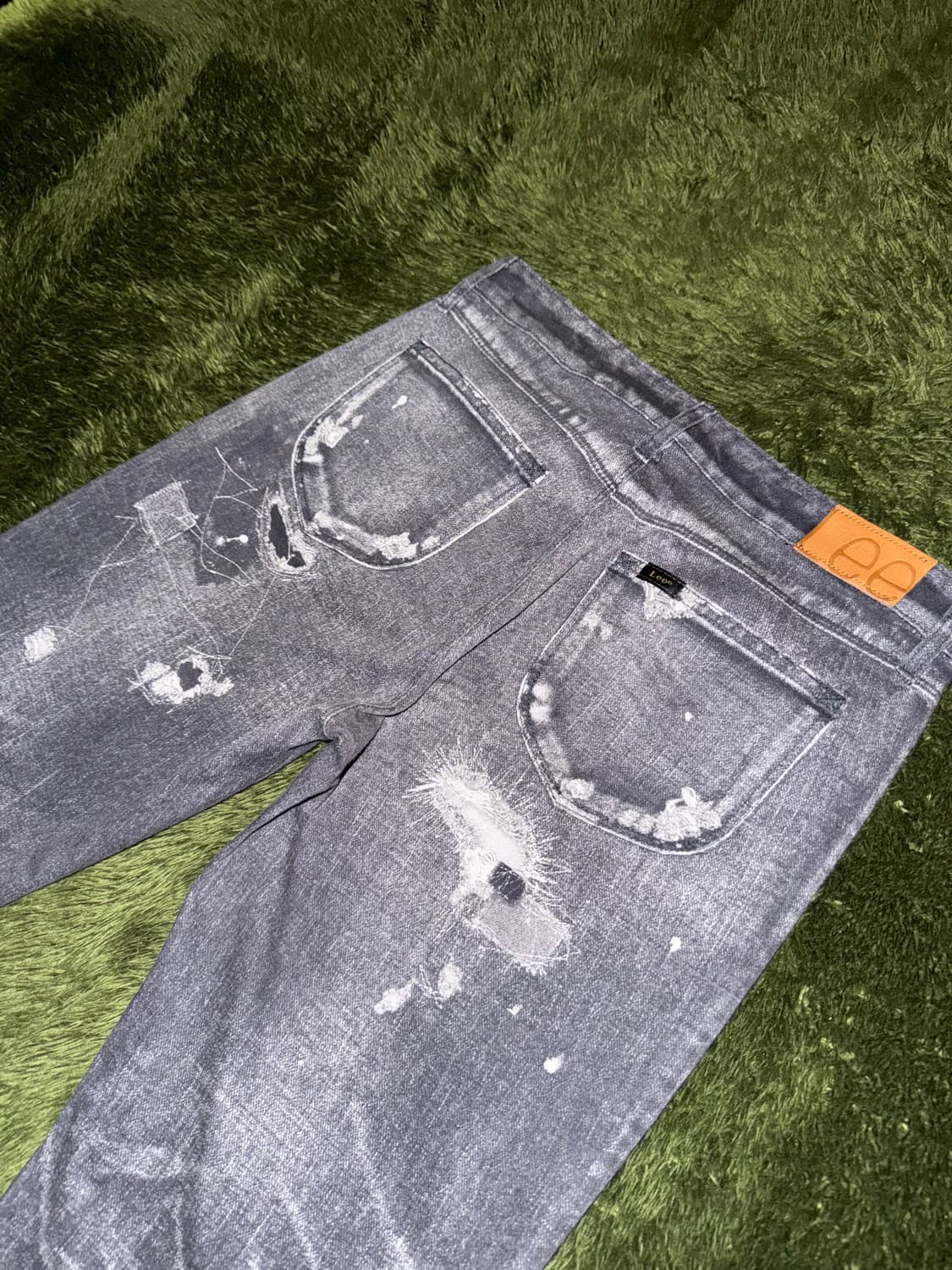 [M] Lee 리 MADE IN JAPAN 리페어 프린트 코튼 팬츠 상품이미지9